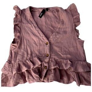 Women’s Crop Top Lavendar Frill